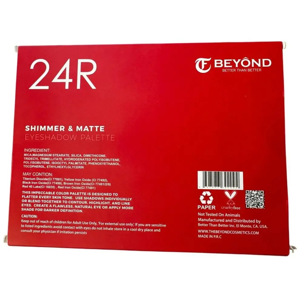 New BEYOND 24R Shimmer & Matte 24 Colors Professional Eyeshadow Palette
